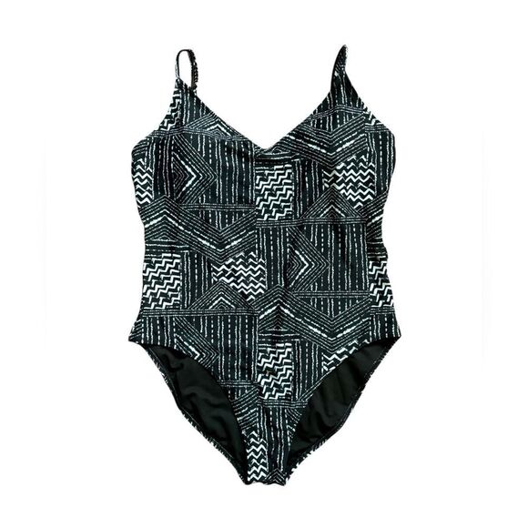 O’Rageous Black and White Geometric Print One Piece Swimsuit Size XL  1 0413 - Picture 8 of 8